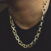 Iced Link Chain - 18k Gold